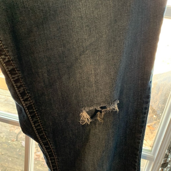 Lane Bryant- Womens size 24, bootcut distressed denim. - Picture 3 of 10